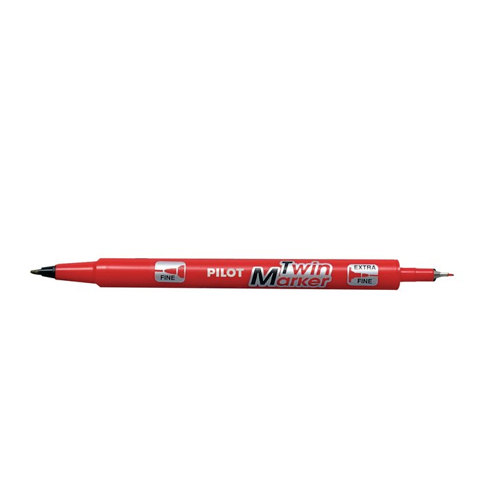 Pilot Twin 0.8/2mm Alkoholos marker - Piros (SCA-TM-R-BG)