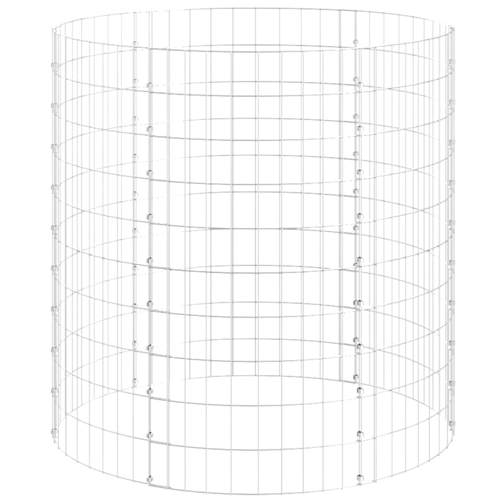 kör alakú horganyzott acél gabion oszlop Ø100 x 100 cm (152018)
