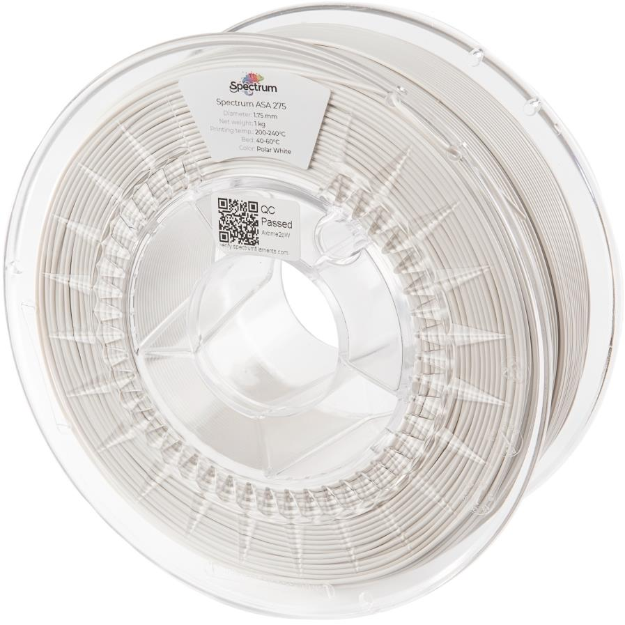 Spectrum 3D nyomtatószál, ASA 275, 1,75 mm, Polar White, 1 kg (80307)