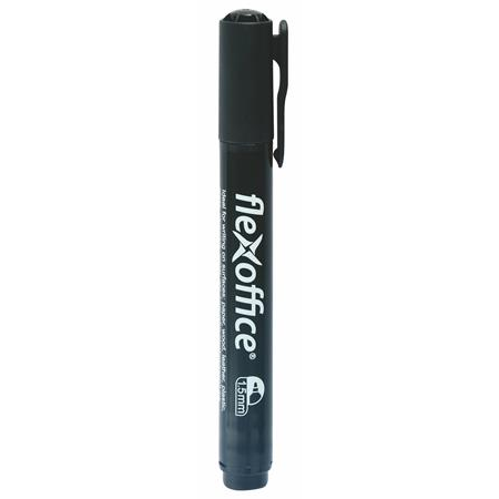 Flexoffice PM03 1.5mm Alkohos marker - Fekete (OW-8433/OW-8885)