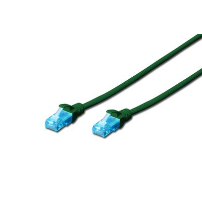 Digitus Patch cord kat.5e UTP, CU, AWG 26/7 5m Zelená