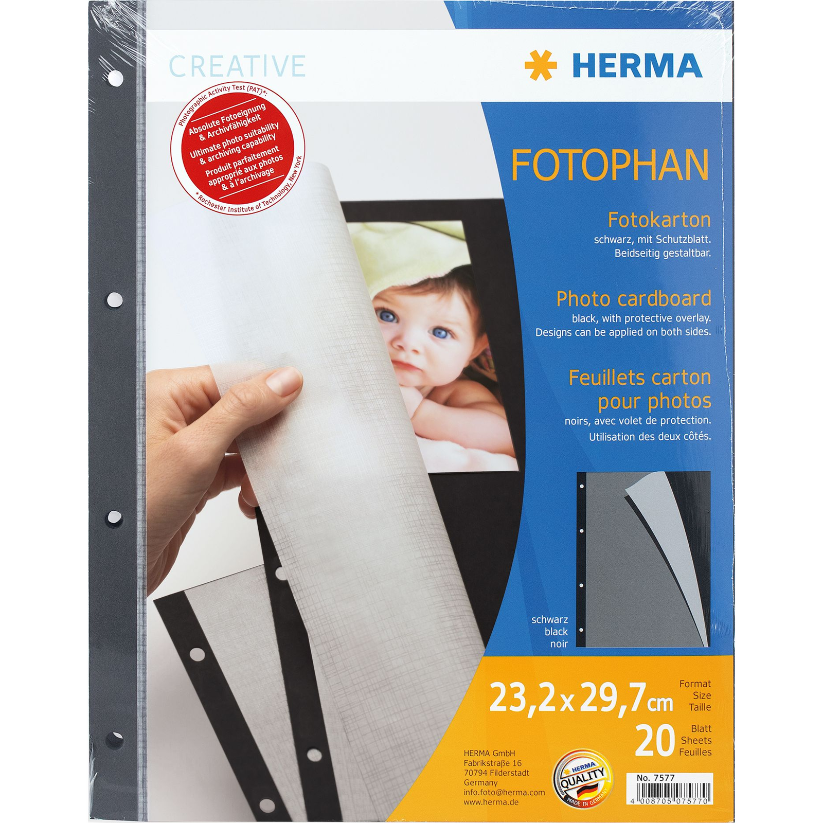 Herma 7577 7577 Fényképtasakok Fekete (7577)