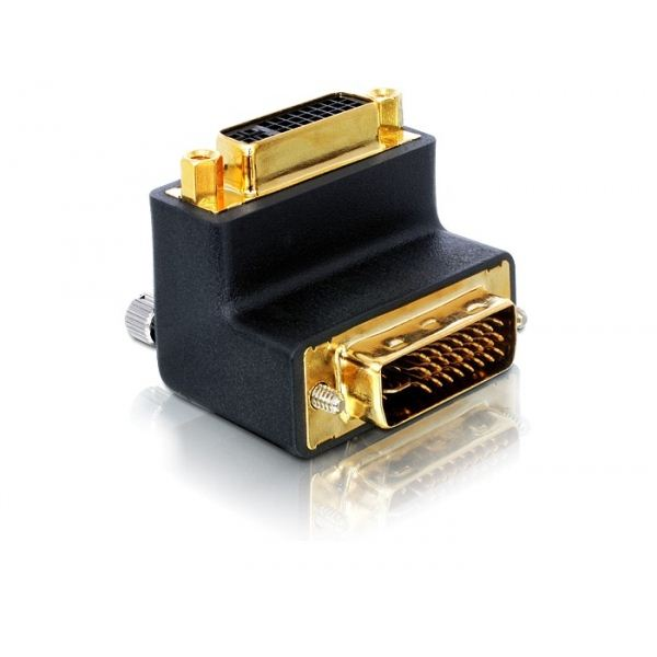 Delock DL65173 DVI 29 tűs male-female 90°-ban elforgatott adapter (DL65173)