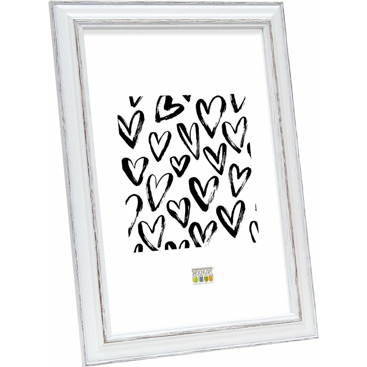 Deknudt S221H1 26x31,7 Képkeret - Fehér/barna (S221H1 21X29,7)
