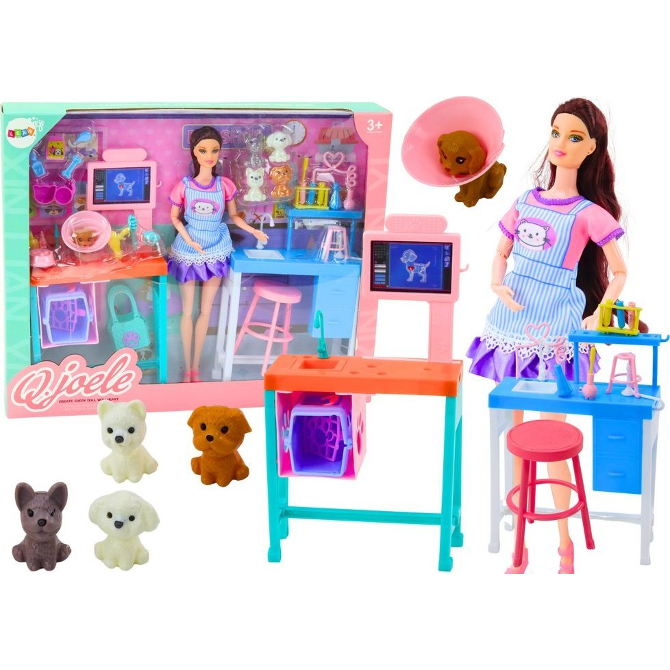 Lean Toys Szett Baba Állatorvos Ápolás Irodabútor Kiegészítők Háziállatok (17562)