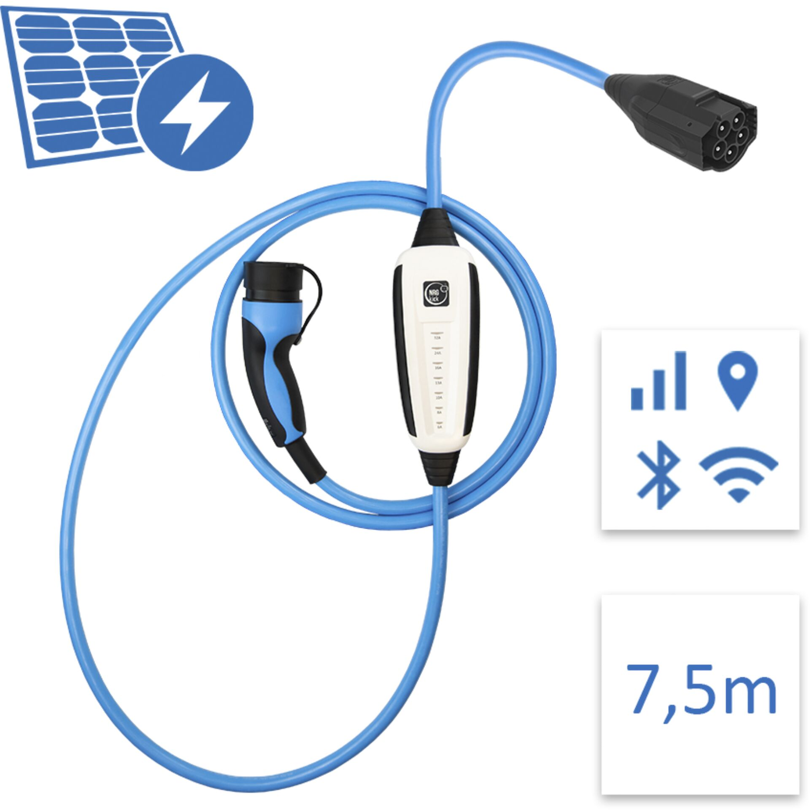 NRGkick 12801000-30001002 Type-2 Elektromos autó töltőkábel 7.5m (22 kW - 32A) (12801000-30001002)