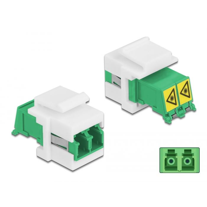 Delock Keystone modul LC Duplex aljzat - LC Duplex aljzat, lézeres védelemmel (86833) (delock86833)