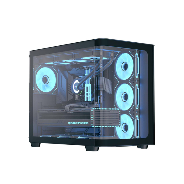 AeroCool P500C Midi Torony Számítógépház + 4db 120mm ARGB ventilátor - Fekete