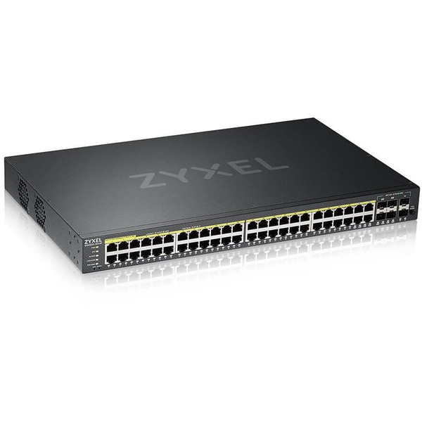Zyxel GS2220-50HP-EU0101F netværksswitch Administreret L2 Gigabit Ethernet (10/100/1000) Strøm over Ethernet (PoE) Sort