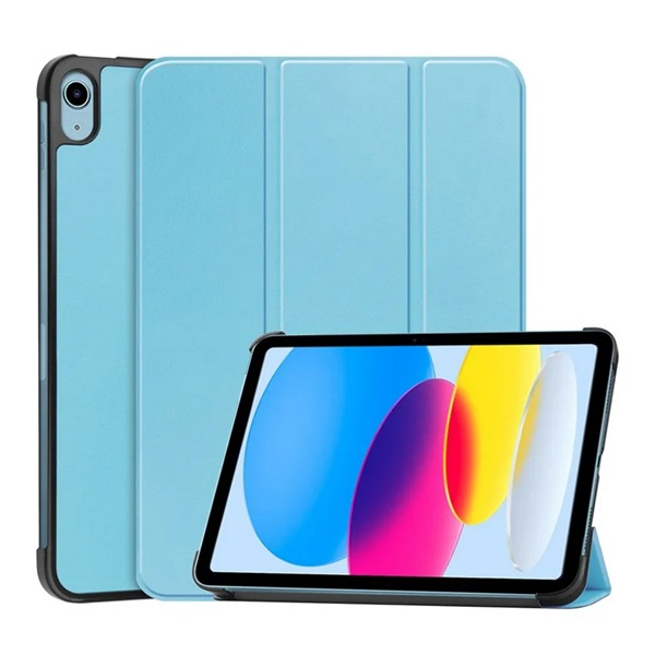 gigapack Tok álló, bőr hatású (aktív FLIP, oldalra nyíló, TRIFOLD, asztali tartó) VILÁGOSKÉK Apple IPAD 11 (2025) / IPAD 10.9 (2022) " csomagolás" (GP-133349)