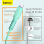 Baseus Lightning Silica gel cable 2.4A 1m Green (CALGJ-06) (CALGJ-06)