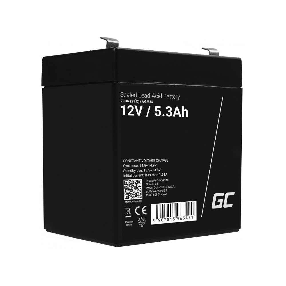 Green Cell AGM45 12V 5.3Ah UPS Akkumulátor (AGM45)