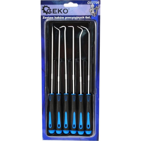  Geko ZESTAW HAKÓW PRECYZYJNYCH 6EL.(72) G02706 GEKO