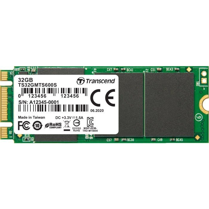 Transcend MTS600S 32GB M.2 SATA III SSD (TS32GMTS600S)