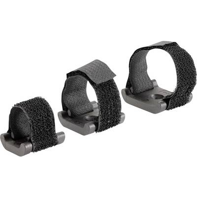 Hebotec Tépőzár foglalat Kötegeléshez, Foglalattal, Felcsavarozható Bolyhos és horgos fél (Sz x Ma) 10 mm x 150 mm Fekete 1 db (3011-002-150C) (3011-002-150C)