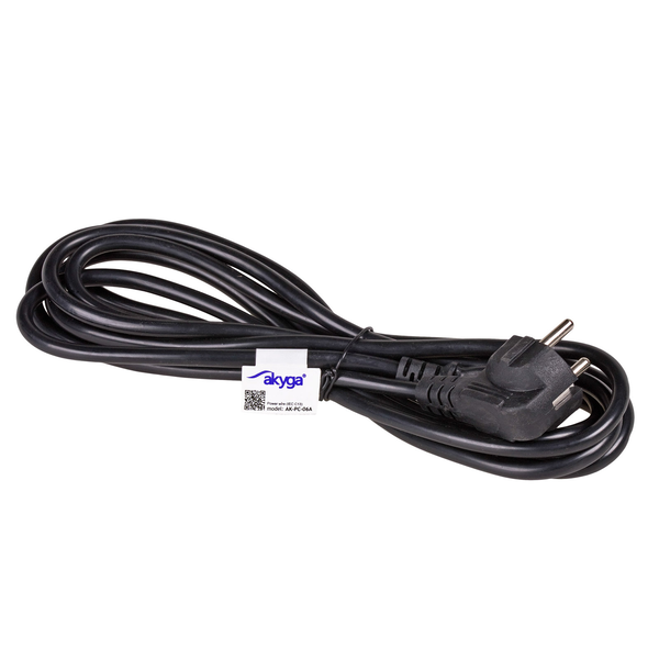 Napájecí kabel Akyga AK-PC-06A CEE 7/7 - IEC C13 250V/50Hz 10A 3m černý