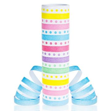 Godan Csíkos és pöttyös szerpentin, pasztell - 18 x 4 m (PF-SGPTE) (PF-SGPTE)