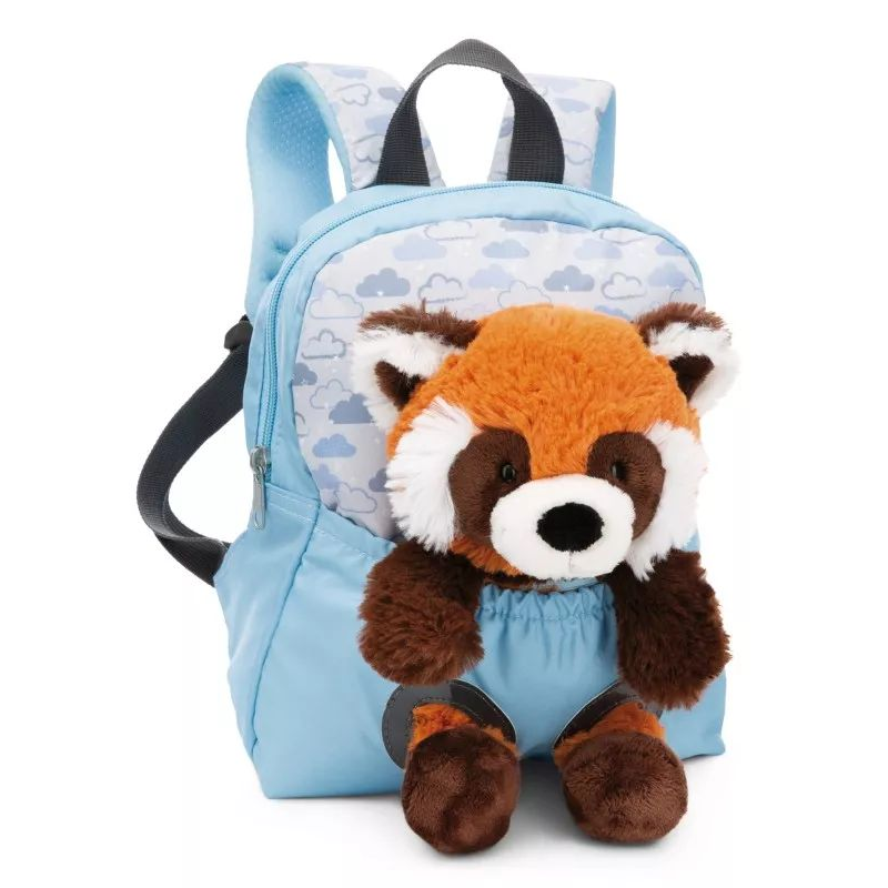 Nici Ovis Hátizsák kivehető vöröspanda plüssel - Világoskék (49852)