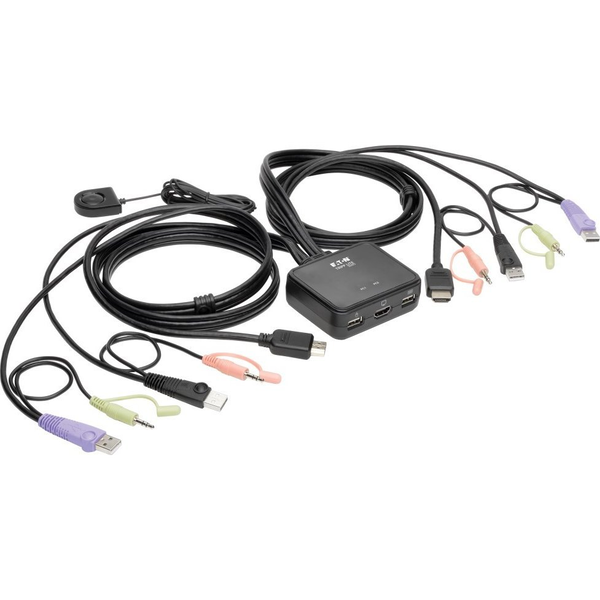 Eaton 2-Port USB/HD Cable KVM Switch with Audio/Video