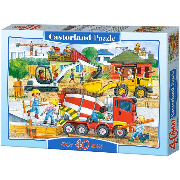 Castorland építkezés 40db-os maxi puzzle (B-040018-1)