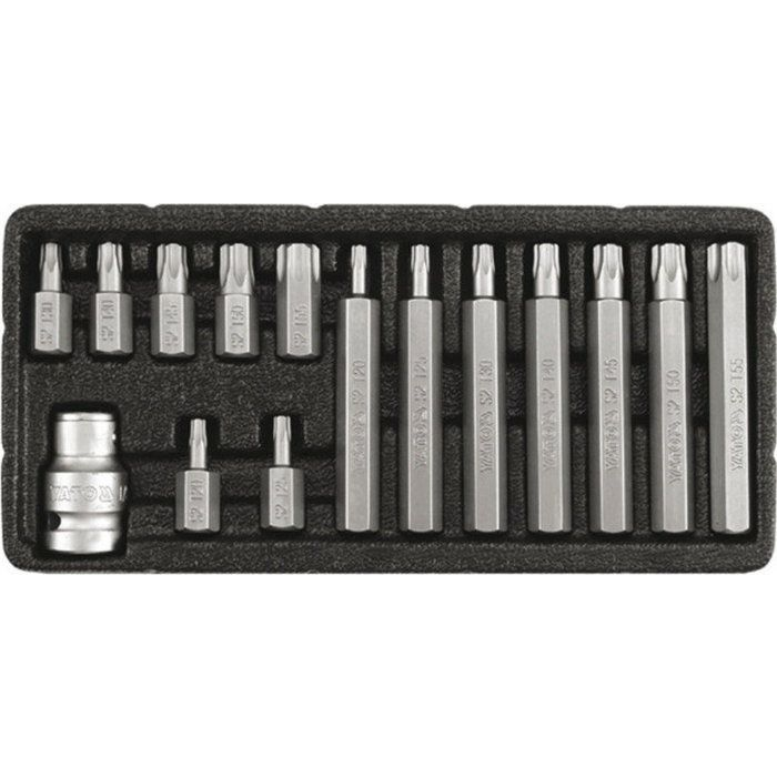 YATO YT-0417 Torx furatos Bitkészlet - 15 db-os, 1/2