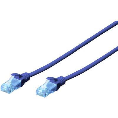 RJ45 Hálózat Csatlakozókábel CAT 5e U/UTP 10.00 m Kék sodort érpár Digitus (DK-1512-100/B)