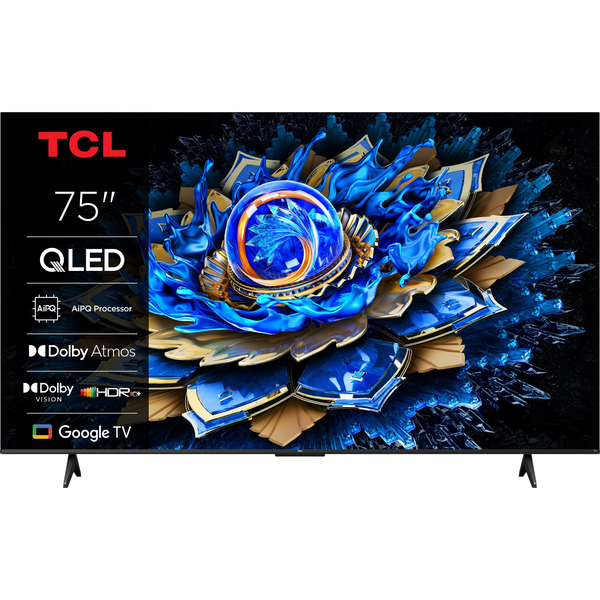 TCL T69C 75T69C TV 190,5 cm (75") 4K Ultra HD Smart TV Wi-Fi Sort 350 cd/m²