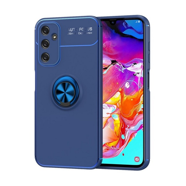 Szilikon telefonvédő (asztali tartó, tartógyűrű, 360°, mágneses) SÖTÉTKÉK Samsung Galaxy A25 5G (SM-A256) "Gigapack csomagolás" (GP-150545)