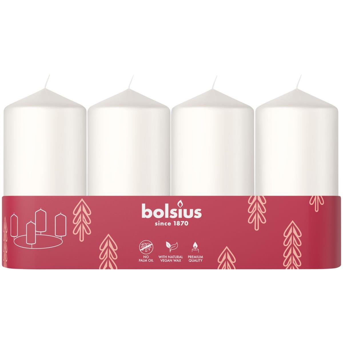 BOLSIUS Pillar Cloudy White 534 g, 4 db (8717847189752)