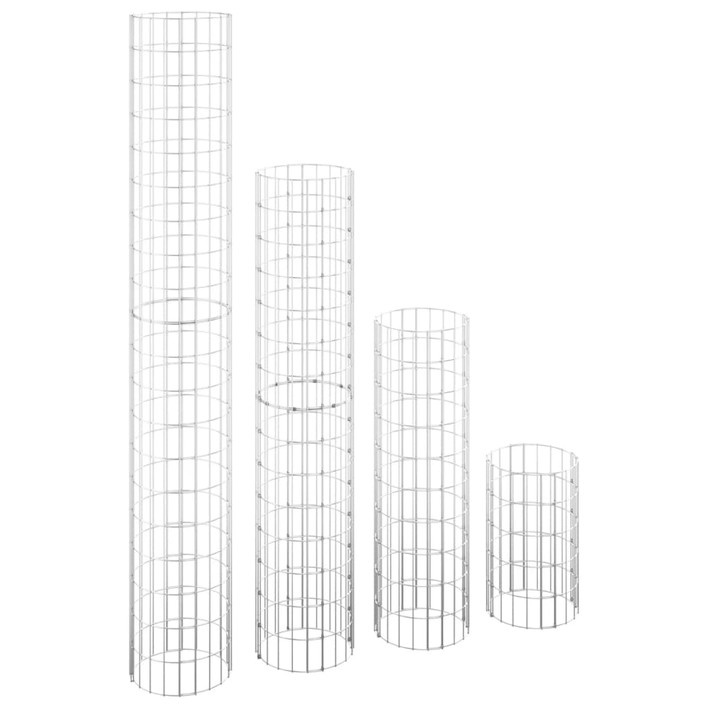 4 db kör alakú gabion magaságyás Ø30 x 50 / 100 / 150 / 200 cm (152023)