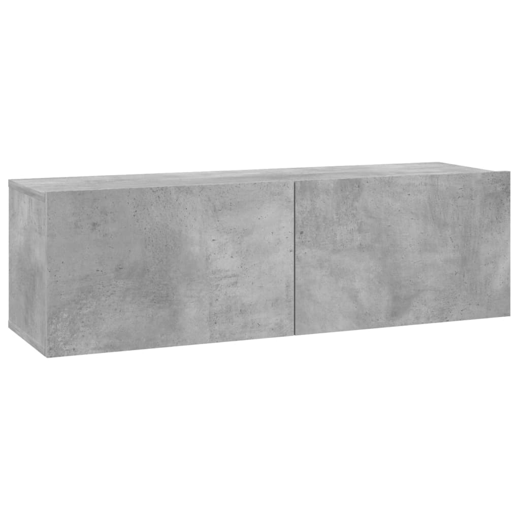 betonszürke forgácslap TV-szekrény 100 x 30 x 30 cm (801485)
