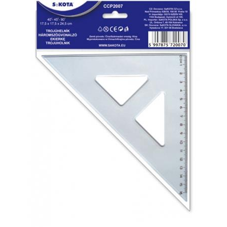 Sakota Háromszög vonalzó műanyag - 16 cm (CCP2007)
