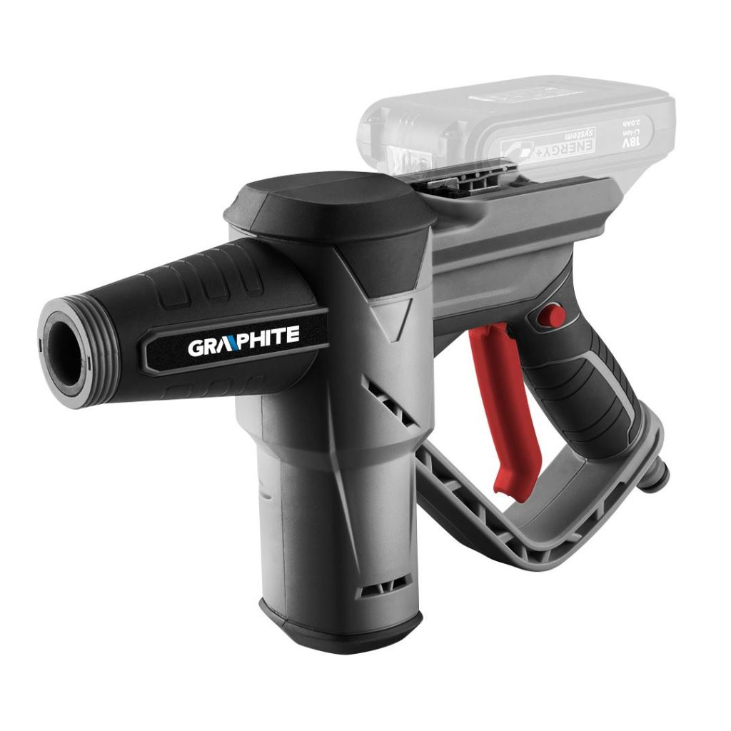 Graphite 58G083 akkus magasnyomású mosó Energy+ 18V, max. nyomás 2.4 bar, akku nélkül (58G083)