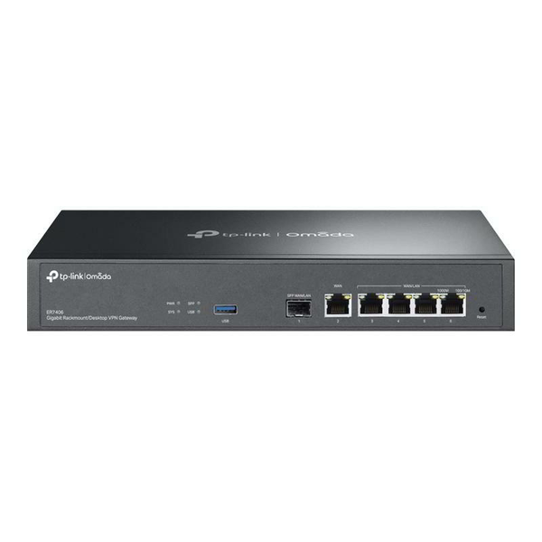 TP-Link ER7406 kabelforbundet router Gigabit Ethernet Sort