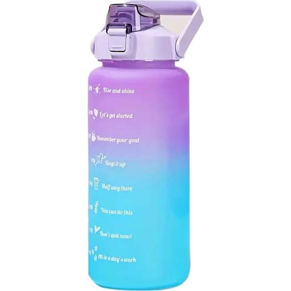 Enlace Adicional | Botella Motivacional | Botella De Agua, 2000 Ml, Violeta Y Azul, But-992
