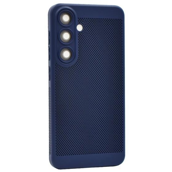 Gigapack Samsung Galaxy S24 Plus (SM-S926) légáteresztő, lyukacsos műanyag tok sötétkék (GP-151556) (GP-151556)