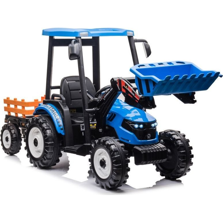 Hercules Elektromos Traktor - Pótkocsival, 24 V, Kék (10552)