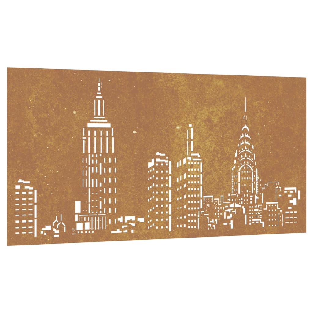látkép mintás corten acél kerti faldísz 105 x 55 cm (824497)