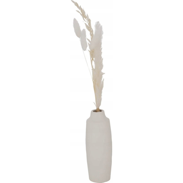 Boltze Porcelanowy wazon dekoracyjny Bianca, suszone kwiaty, wys. 16 cm