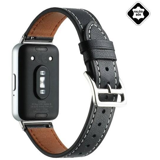 Gigapack Samsung Galaxy Fit 3 valódi bőr pótszíj fekete (GP-164651)