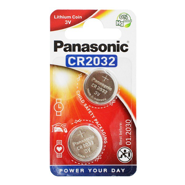 Батерии PANASONIC CR2032, 2 броя