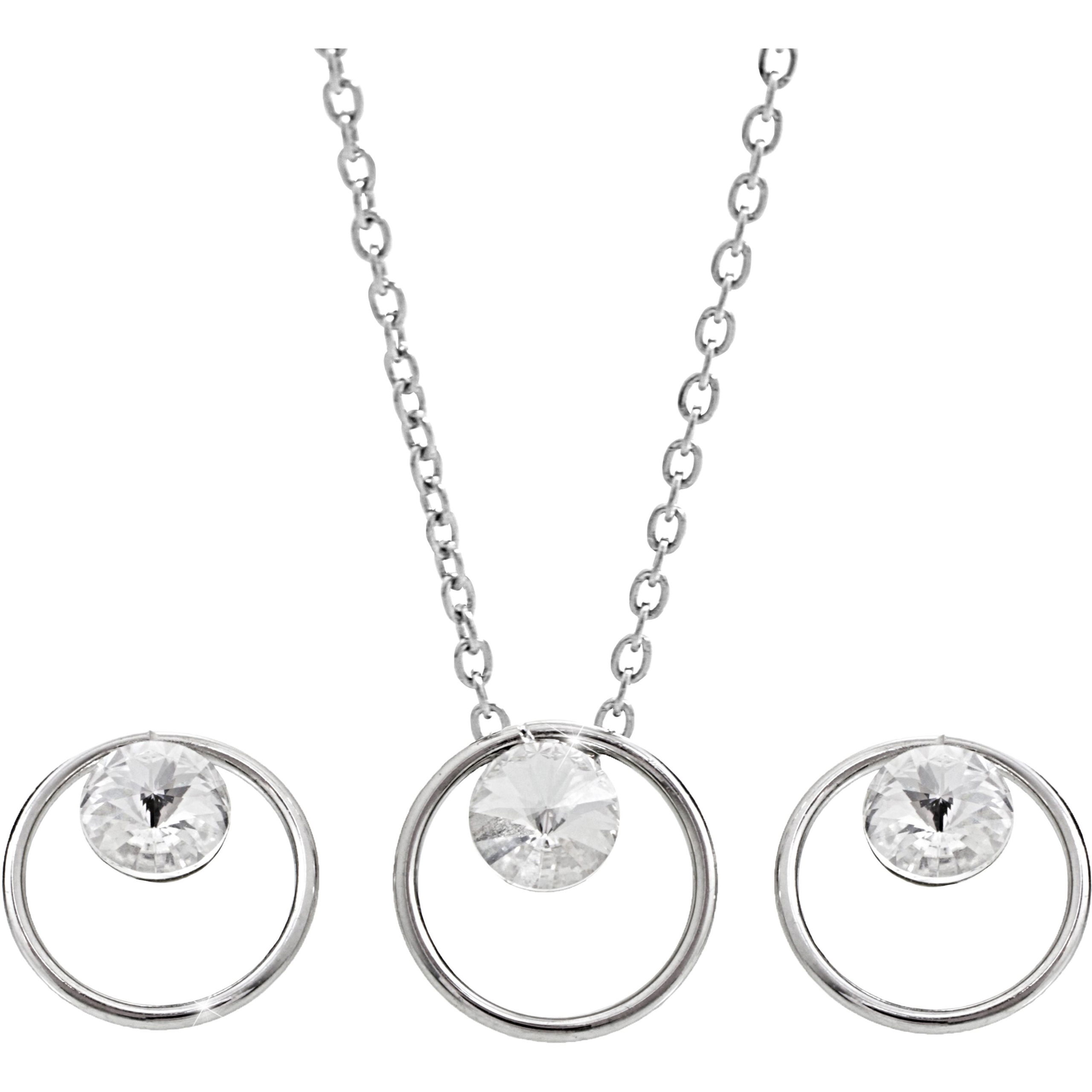 JSB Bijoux Készlet Rivoli karika Swarovski® kristály kövekkel 61001423cr (8592661280720)