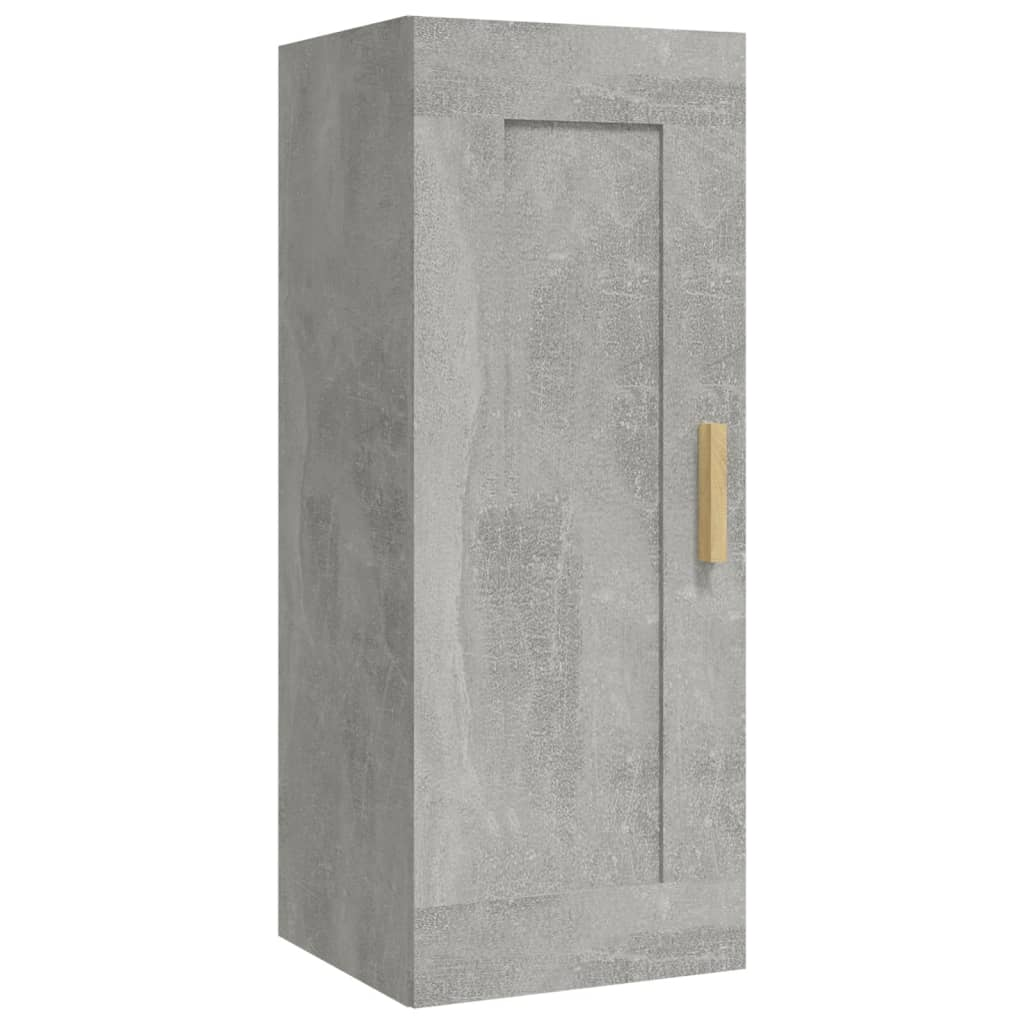 betonszürke szerelt fa faliszekrény 35 x 34 x 90 cm (812469)