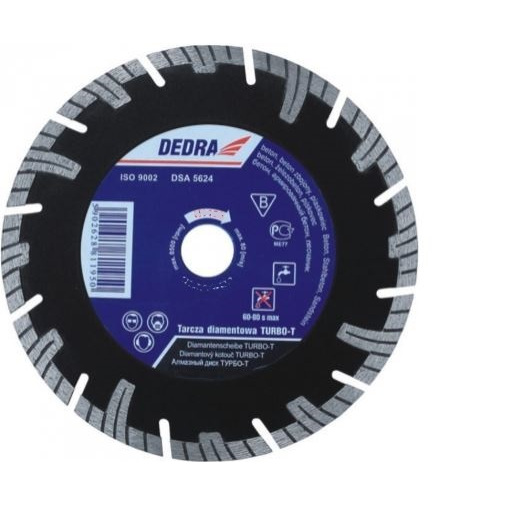  Dedra Tarcza diamentowa Turbo-T do cięcia zbrojonego betonu 125mm (H1193)