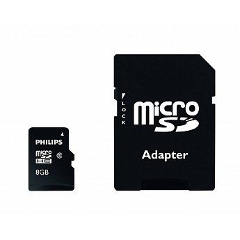 Philips FM08MP45B/00 mémoire flash 8 Go MicroSDHC UHS-I Classe 10