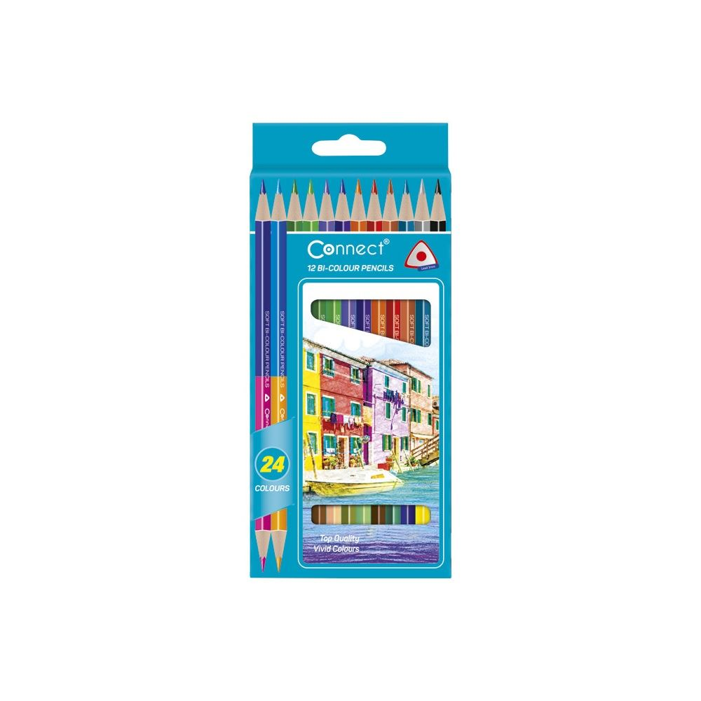 Connect kétvégű színes ceruza készlet 24 szín (C-107020) (C-107020)