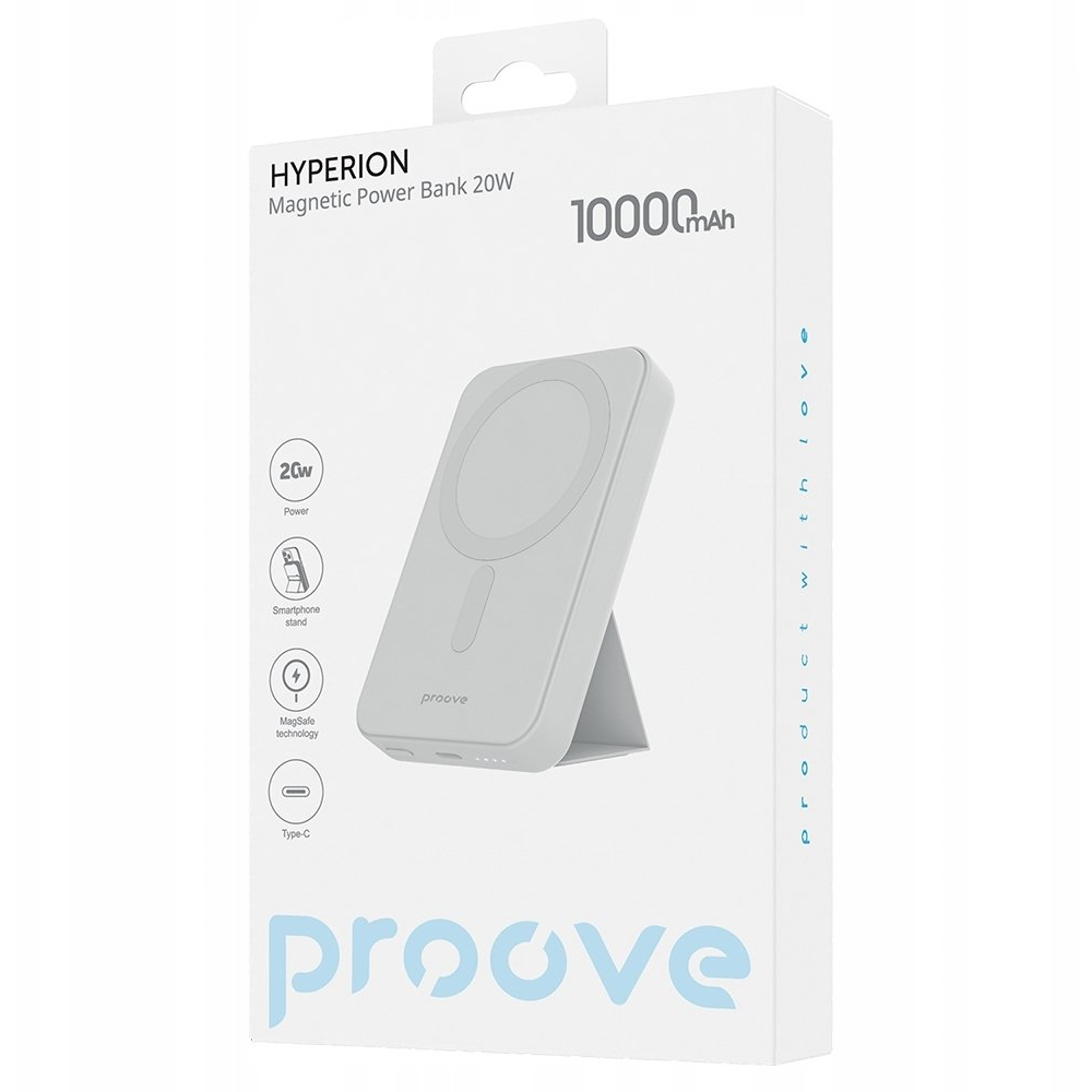 Proove Hyperion Power Bank 10000 mAh 20W fehér (GSM189082)