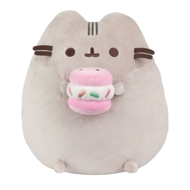 Daffy Pusheen jégkrémszendviccsel plüss figura - 24 cm (P-229)