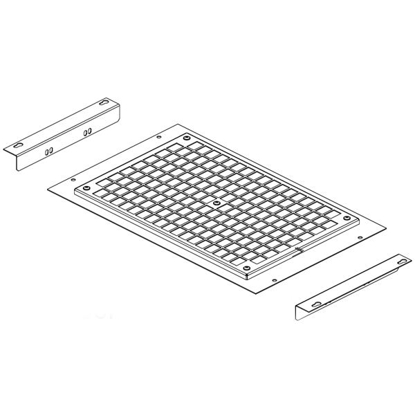 Conteg ventilátor panel keret (4,5,6) szürke szűrő nélküli (DP-VER-06)