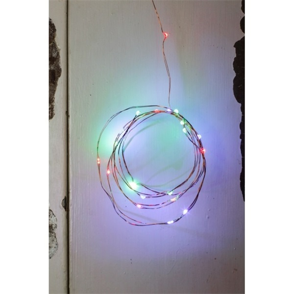 Kikkerland huzal jellegű réz/piros/zöld/kék fényfüzér (LT03-EU)